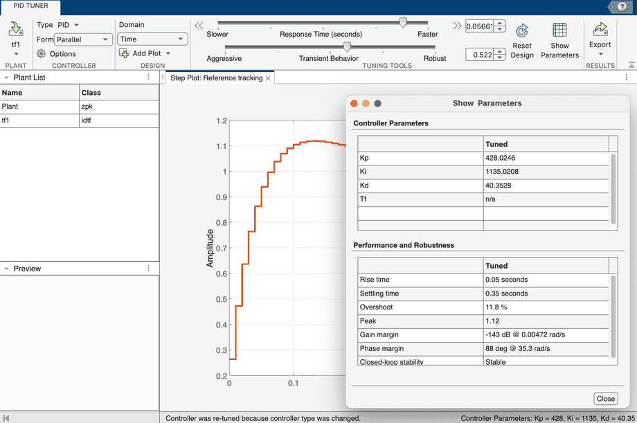 PID Show Parameters